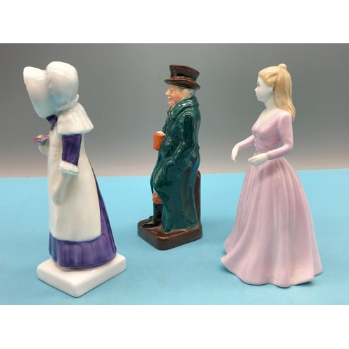 477 - Royal Doulton Lady Figures 'Anna' HN 2802 from the Kate Greenaway Collection (Chip to Bonnet) and 'M... 