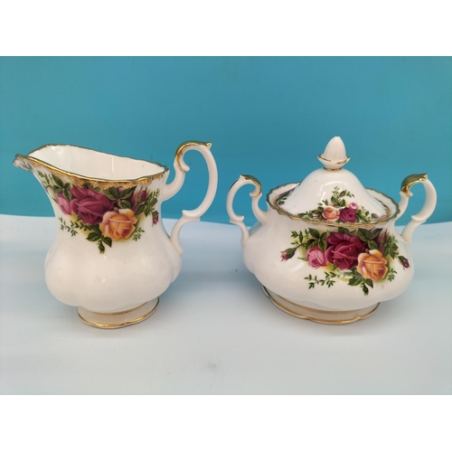 48 - Royal Albert 'Old Country Roses' 15 Piece Part Tea Set to include Cake Plate, Cups and Saucers (6), ... 