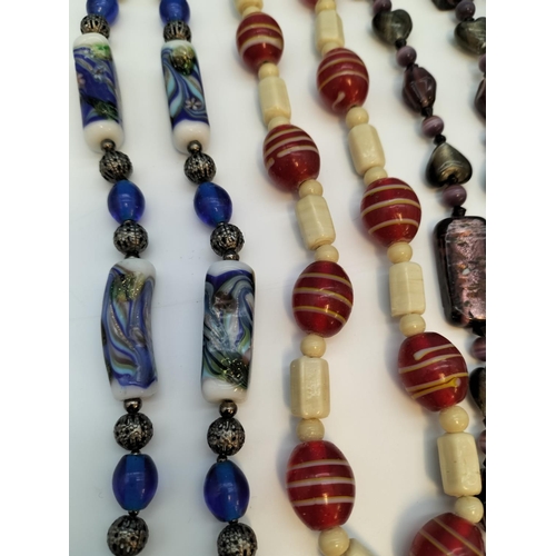 482 - Collection of Mixed Bead Necklaces to include Lampwork Beads, Murano Glass Beads, etc.