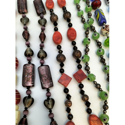 482 - Collection of Mixed Bead Necklaces to include Lampwork Beads, Murano Glass Beads, etc.