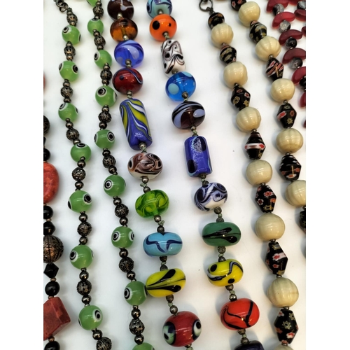 482 - Collection of Mixed Bead Necklaces to include Lampwork Beads, Murano Glass Beads, etc.