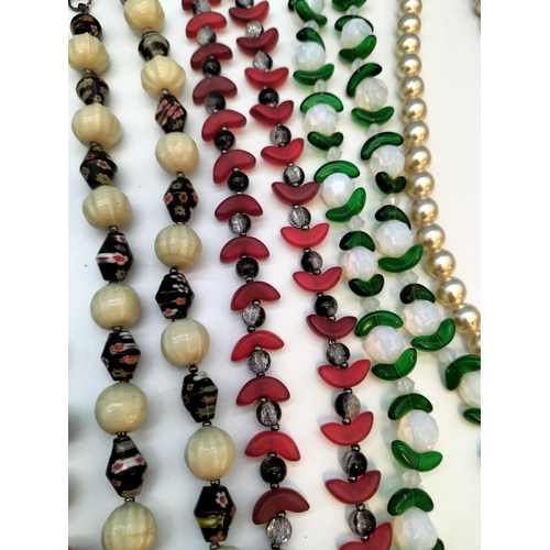 482 - Collection of Mixed Bead Necklaces to include Lampwork Beads, Murano Glass Beads, etc.