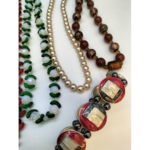 482 - Collection of Mixed Bead Necklaces to include Lampwork Beads, Murano Glass Beads, etc.