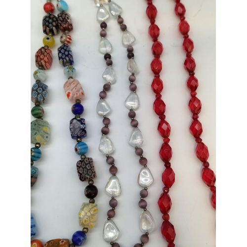 500 - Collection of Mixed Bead Necklaces to include Lampwork Beads, Murano Glass Beads, etc.