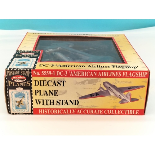 530 - Die-Cast Model Planes to include DC3 American Airlines, Battle of Britain Supermarine Spitfire MKI, ... 