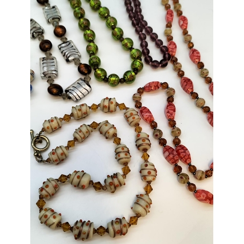 531 - Collection of Mixed Bead Necklaces to include Lampwork Beads, Murano Glass Beads, etc.