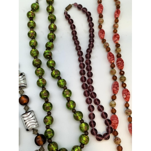 531 - Collection of Mixed Bead Necklaces to include Lampwork Beads, Murano Glass Beads, etc.