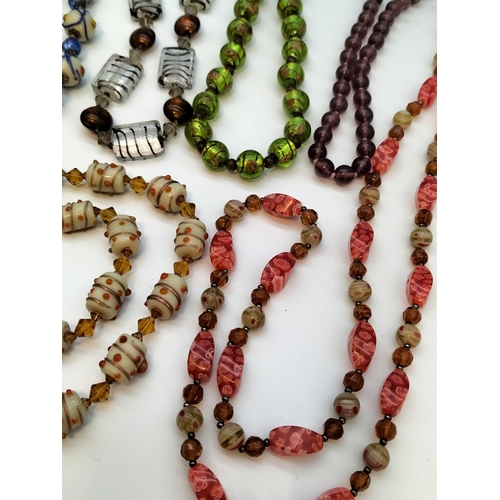 531 - Collection of Mixed Bead Necklaces to include Lampwork Beads, Murano Glass Beads, etc.