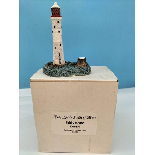 549 - Boxed Harbour Lights Lighthouse Models (4) to include Bell Rock (Scotland), Eddystone (Devon), North... 