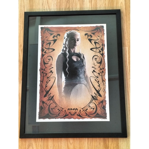 552 - 2 x Framed Limited Edition of 100 Game of Thrones Prints of Jon Snow and Daenerys Targaryen by Mike ... 