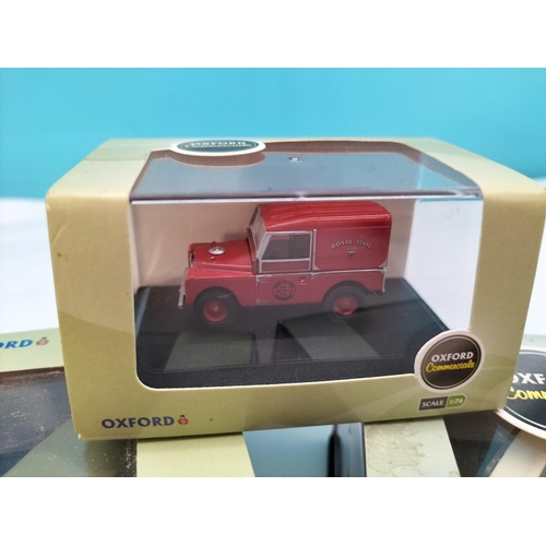 557 - Boxed Oxford Die-Cast 1:76 Scale Model Sets (3), Royal Mail Landrover, 5 Piece Landrover Set and VW ... 