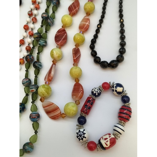 572 - Collection of Mixed Bead Necklaces to include Lampwork Beads, Murano Glass Beads, etc.