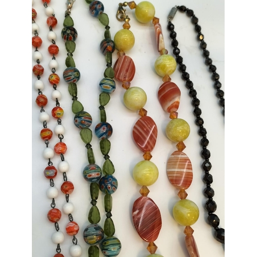 572 - Collection of Mixed Bead Necklaces to include Lampwork Beads, Murano Glass Beads, etc.