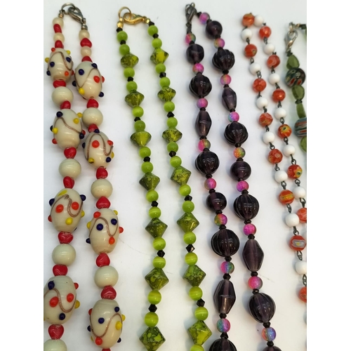 572 - Collection of Mixed Bead Necklaces to include Lampwork Beads, Murano Glass Beads, etc.