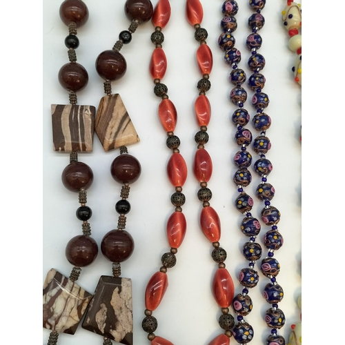 572 - Collection of Mixed Bead Necklaces to include Lampwork Beads, Murano Glass Beads, etc.