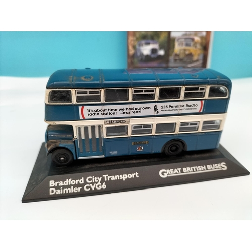 624 - Atlas Editions Great British Bus Collection Vehicles (5) to include Bradford City Transport Daimler ... 