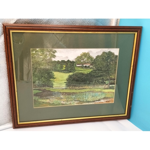 640 - Framed Signed Watercolour Landscapes (3) by Maurice Wright. Largest 40cm x 50cm.