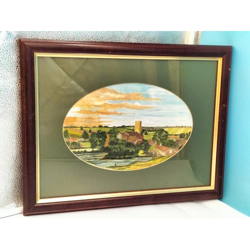 640 - Framed Signed Watercolour Landscapes (3) by Maurice Wright. Largest 40cm x 50cm.