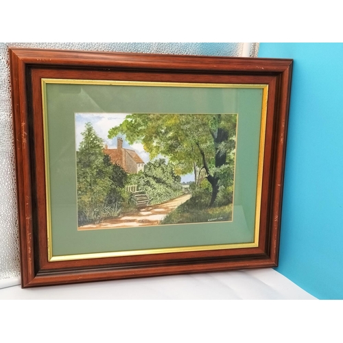 640 - Framed Signed Watercolour Landscapes (3) by Maurice Wright. Largest 40cm x 50cm.