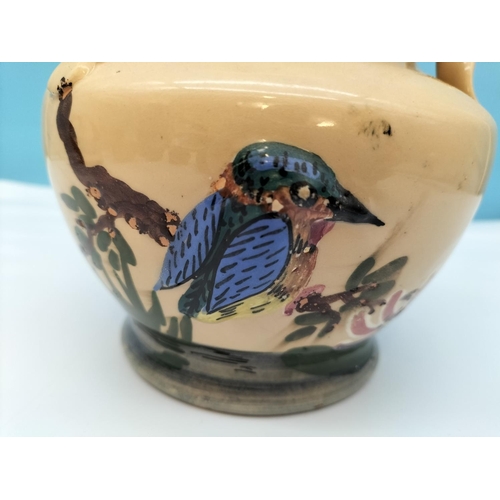 87 - Collection of Torquay Pottery Wares (6) to include 'Parrot' Tri Handled 25cm Vase and Other Bird Rel... 