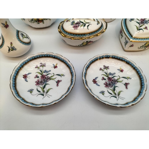 88 - Spode China 'Trapnell' and 'Trapnell Sprays' Items (7) to include Lidded Trinket Boxes (4), Pin Dish... 