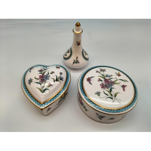 88 - Spode China 'Trapnell' and 'Trapnell Sprays' Items (7) to include Lidded Trinket Boxes (4), Pin Dish... 