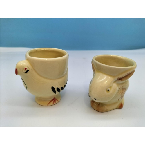 89 - Vintage Animal Egg Cups (8) to include Lion, Rabbit, Donkey, etc.