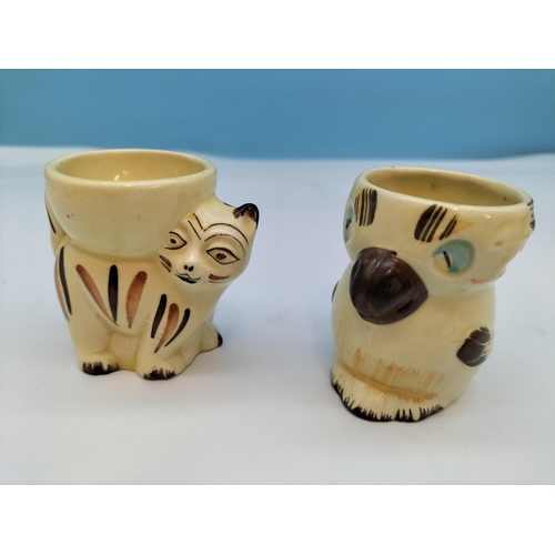 89 - Vintage Animal Egg Cups (8) to include Lion, Rabbit, Donkey, etc.