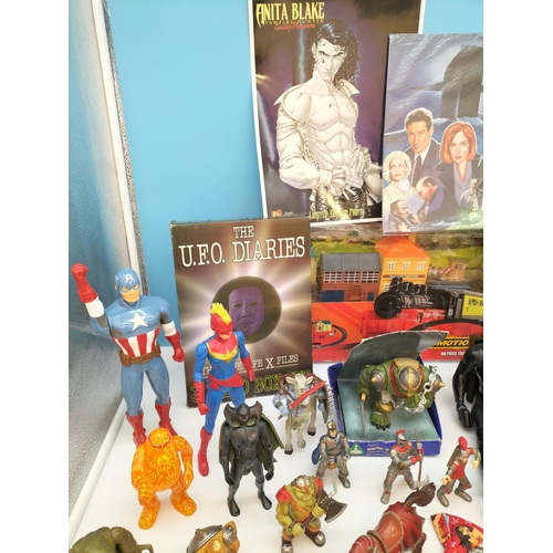 534 - Collection of Sci-Fi Related Items and Action Figures to include Marvel/DC Figures.