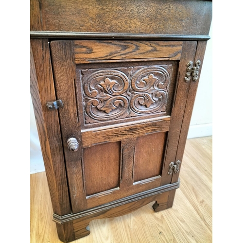 565 - Jaycee Furniture (Brighton) Wooden Corner Cupboard with Four Shelves and Cupboard. 175cm High, 45cm ... 