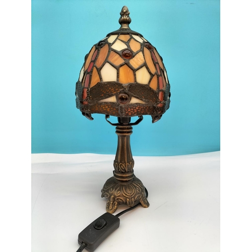 499 - Tiffany Style 33cm Table Lamp. Untested. No Plug.