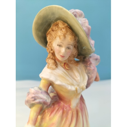 542 - Royal Doulton Lady Figure 'Katie' HN 3360, Serenade Figure 'Kirstein' plus 50cm Table Lamp W/O.