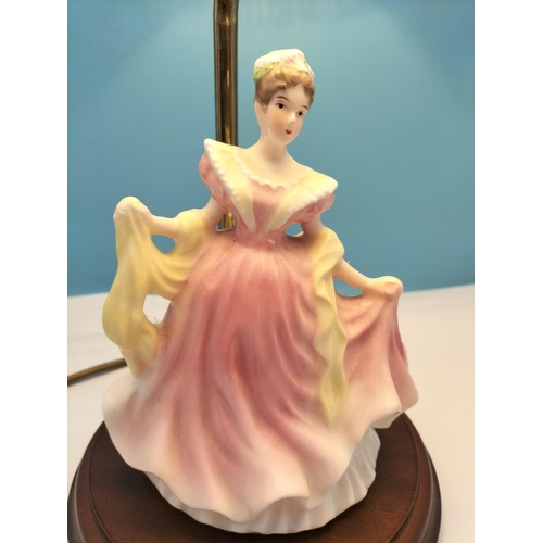 542 - Royal Doulton Lady Figure 'Katie' HN 3360, Serenade Figure 'Kirstein' plus 50cm Table Lamp W/O.