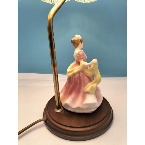 542 - Royal Doulton Lady Figure 'Katie' HN 3360, Serenade Figure 'Kirstein' plus 50cm Table Lamp W/O.