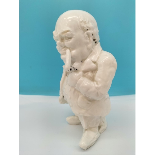 554 - Rare Burgess and Leigh 14cm Prototype Caricature Figure of Sir Winston Churchill, Modelled by E.T Ba... 