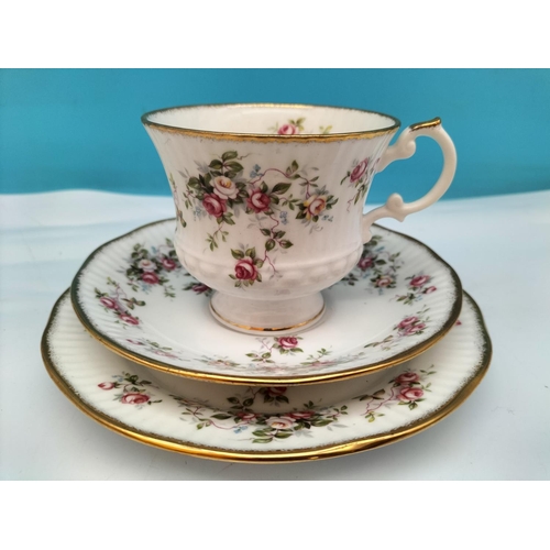 597 - Edwardian China 'Rosamund' Pattern Trios (6).