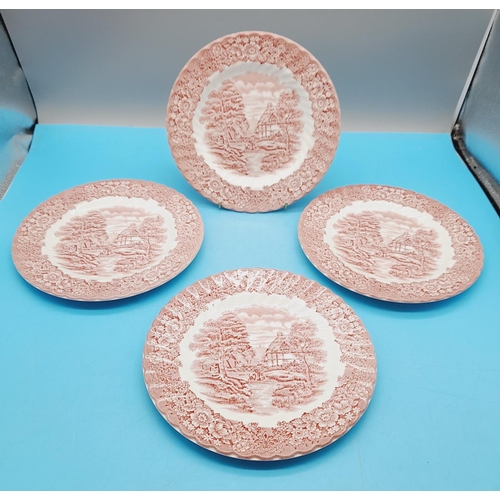 609 - British Anchor Ironstone 'Memory Lane' Plates to include Dinner (3), Salad (4) and Side (6).