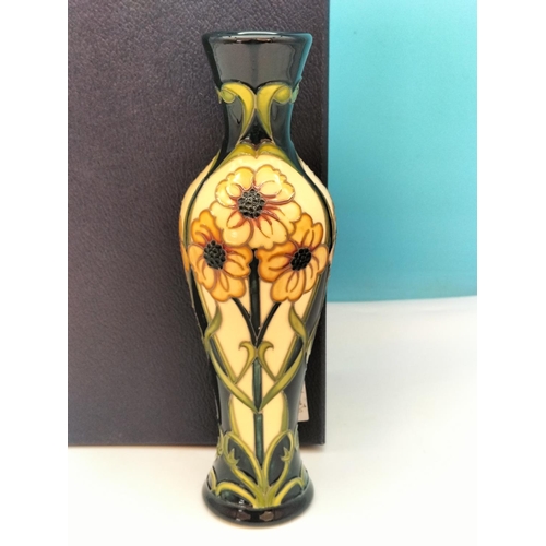 134 - Moorcroft 'Florelle' 20cm Vase Trial Piece by Rachel Bishop. With Box.