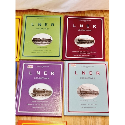 159 - Collection of Railway Related Reference Books (10) to include Volumes 44-50 Yeadons Register of LNER... 