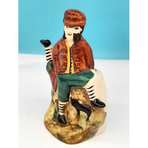 186 - Rushton Pottery (Isle of Man) 'Three Legged Man' Pot. 12cm Tall.