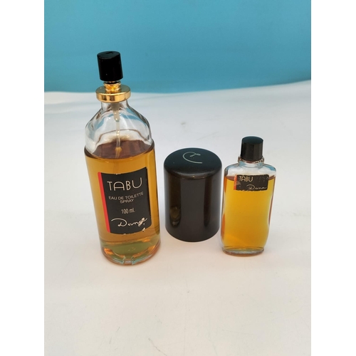 187 - Dana 'Tabu' 100ml Eau de Toilette plus 18ml Bottle. Almost Full.