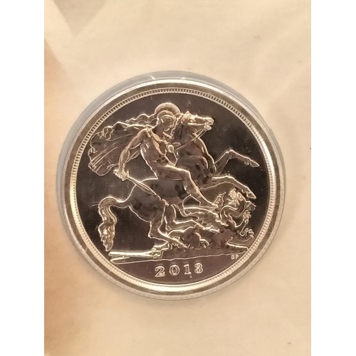 208 - Royal Mint 'The George and the Dragon' 2013 UK £20 Fine Silver Coin.