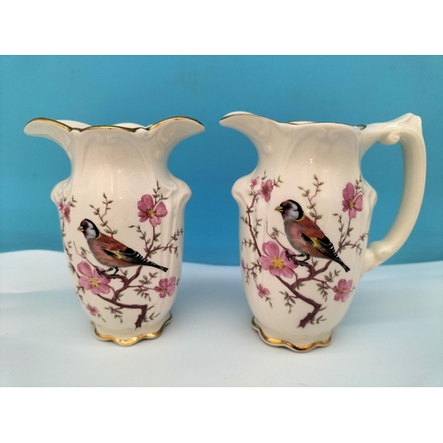 221 - Collection of Royal Worcester Company Palissy 'Finch and Cherry Blossom' Design Items to include Jug... 