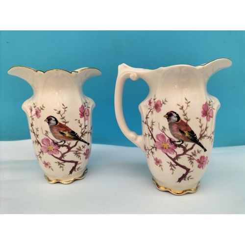 221 - Collection of Royal Worcester Company Palissy 'Finch and Cherry Blossom' Design Items to include Jug... 