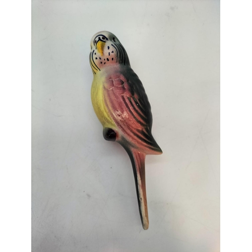 244 - Ceramic Budgerigar Wall Hangings (3). 15cm Long.