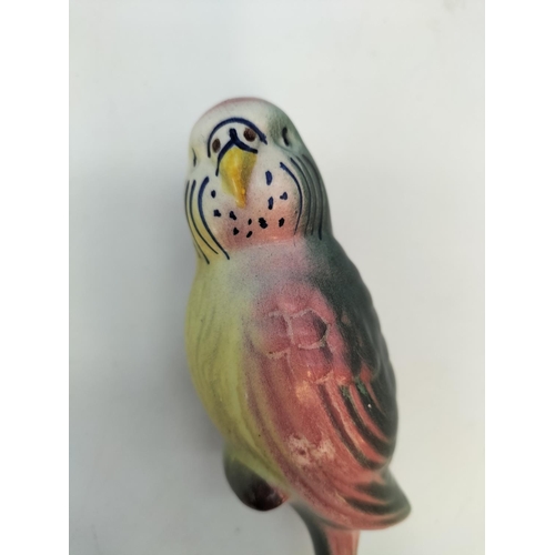 244 - Ceramic Budgerigar Wall Hangings (3). 15cm Long.