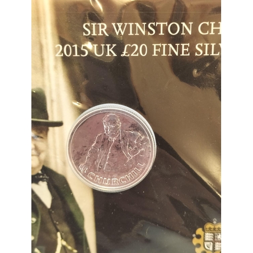 259 - Royal Mint 'Sir Winston Churchill' 2015 UK £20 Fine Silver Coin.