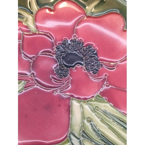 31 - Moorcroft 12cm Pin Dish in the 'Anemone on Green Ground' Design.