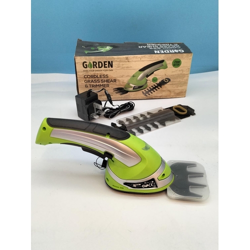 321 - Boxed Cordless Grass Shears and Trimmer plus Draper Jigsaw.