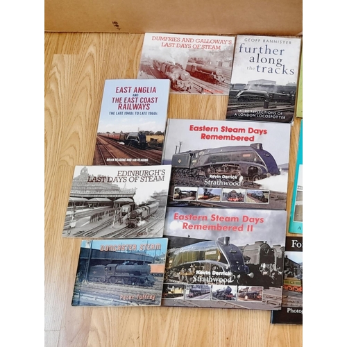 323 - Collection of Railway Related Reference Books to include Crewe to Euston, Forty Years of Steam, East... 